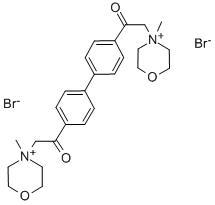 4,4'-Bis(2,3,5,6-tetrahydro-1,4-oxazin-4-ylacetyl)biphenyl dimethiobromide