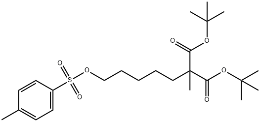 di-tert-butyl 2-Methyl-2-(5-(tosyloxy)pentyl)Malonate Structural