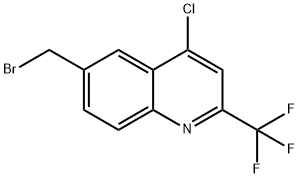 6-(BROMOMETHYL)-4-CHLORO-2-(TRIFLUOROMETHYL)-QUINOLINE Structural