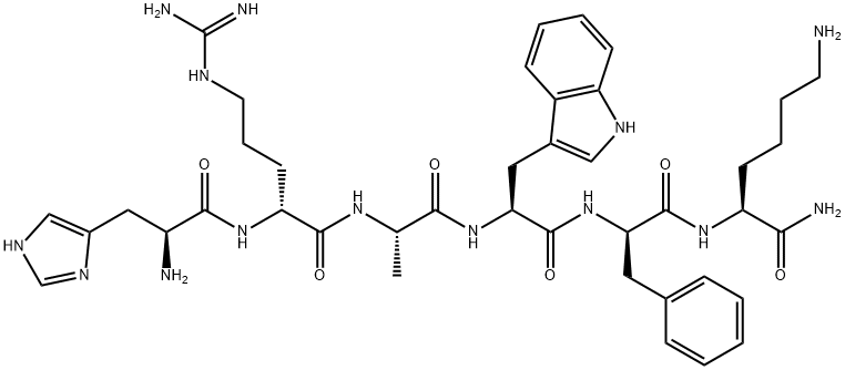 histidyl-arginyl-alanyl-tryptophyl-phenylalanyl-lysinamide