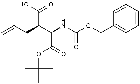 erythro-N-[(Phenylmethoxy)carbonyl]-3-allyl-L-aspartic acid 1-tert-butyl ester Structural