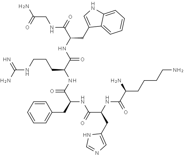 lysyl-histidyl-phenylalanyl-arginyl-tryptophyl-glycinamide Structural