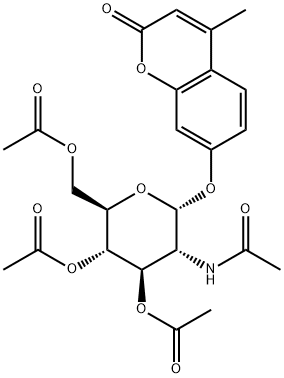 4-Methylumbelliferyl2-acetamido-3,4,6-tri-O-acetyl-2-deoxy-b-D-glucopyranoside Structural