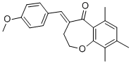 1-Benzoxepin-5(2H)-one, 3,4-dihydro-4-((4-methoxyphenyl)methylene)-6,8 ,9-trimethyl- Structural