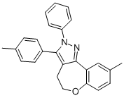 2H-(1)Benzoxepino(5,4-c)pyrazole, 4,5-dihydro-9-methyl-3-(4-methylphen yl)-2-phenyl- Structural