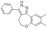 4,5-Dihydro-8,9-dimethyl-3-phenyl-2H-(1)benzoxepino(5,4-c)pyrazole Structural