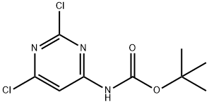 tert-butyl 2,6-dichloropyrimidin-4-ylcarbamate Structural