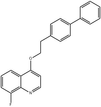 4-(2-(1,1'-Biphenyl)-4-ylethoxy)-8-fluoroquinoline Structural