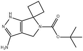 tert-butyl 3'-amino-1'h-spiro[cyclobutane-1,6'-pyrrolo[3,4-c]pyrazole]-5'(4'h)-carboxylate Structural