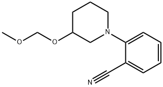 rac-1-[2-(Cyano)phenyl]-3-O-methoxymethyl-3-piperidinol Structural