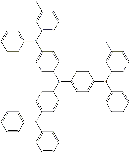 4,4',4''-Tris(N-3-methylphenyl-N-phenylamino)triphenylamine Structural