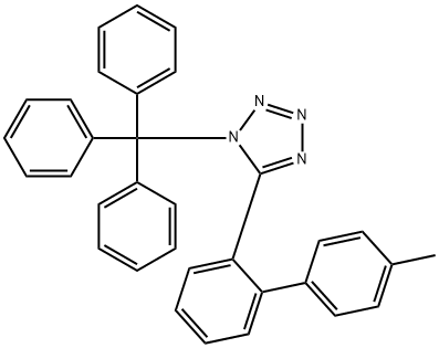 5-(4'-Methylbiphenyl-2-yl)-1-trityl-1H-tetrazole Structural