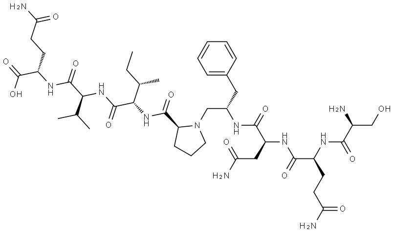 H-SER-GLN-ASN-PHE-(R)-PRO-ILE-VAL-GLN-OH Structural