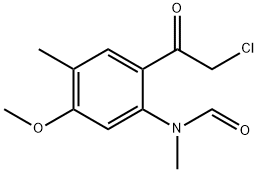 Formamide,  N-[2-(chloroacetyl)-5-methoxy-4-methylphenyl]-N-methyl-  (9CI) Structural