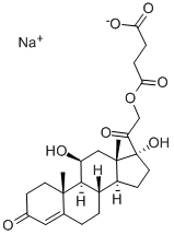 Pregn-4-ene-3,20-dione, 21-(3-carboxy-1-oxopropoxy)-11,17-dihydroxy-, monosodium salt, (11β)-