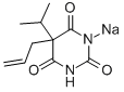 sodium 5-allyl-5-isopropylbarbiturate Structural