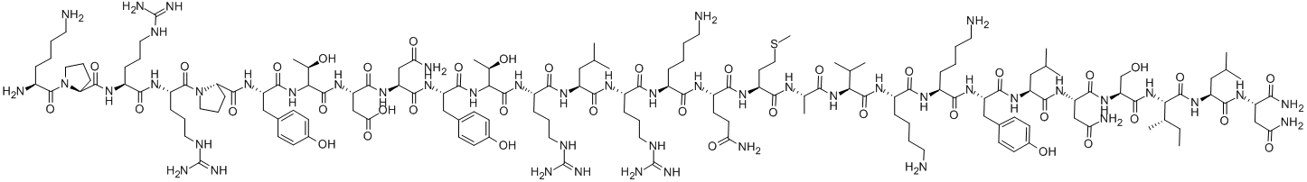 H-LYS-PRO-ARG-ARG-PRO-TYR-THR-ASP-ASN-TYR-THR-ARG-LEU-ARG-LYS-GLN-MET-ALA-VAL-LYS-LYS-TYR-LEU-ASN-SER-ILE-LEU-ASN-NH2