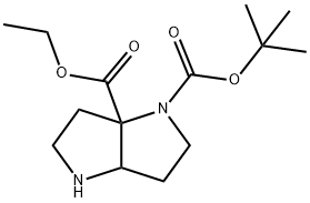 O4-tert-Butyl O3a-ethyl 1,2,3,5,6,6a-hexahydro-pyrrolo[3,2-b]pyrrole-3a,4-dicarboxylate Structural