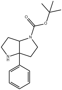 tert-Butyl 6a-phenyl-1,2,3,3a,5,6-hexahydropyrrolo-[3,2-b]pyrrole-4-carboxylate Structural