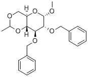 METHYL-2,3-DI-O-BENZYL-4,6-O-ETHYLIDENE-ALPHA-D-GLUCOPYRANOSIDE Structural