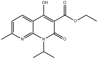 ethyl 4-hydroxy-1-isopropyl-7-methyl-2-oxo-1,2-dihydro-1,8-naphthyridine-3-carboxylate Structural