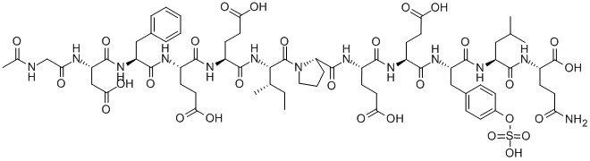 AC-GLY-ASP-PHE-GLU-GLU-ILE-PRO-GLU-GLU-TYR(SO3H)-LEU-GLN-OH Structural