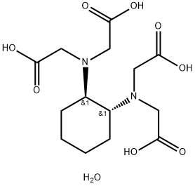 TRANS-1,2-DIAMINOCYCLOHEXANE-N,N,N',N'-TETRAACETIC ACID MONOHYDRATE Structural