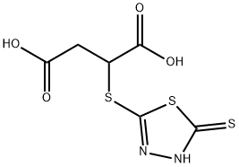 2-(5-MERCAPTO-1,3,4-THIADIAZOL-2-YLTHIO)SUCCINIC ACID Structural