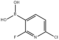 6-Chloro-2-fluoropyridine-3-boronic acid Structural