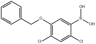 5-(Benzyloxy)-2,4-dichlorophenylboronic acid Structural