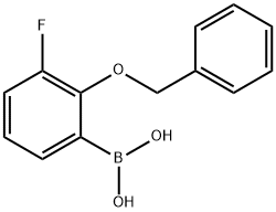 2-Benzyloxy-3-fluorophenylboronic acid Structural