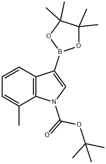 1-BOC-7-Methylindole-3-boronic acid, pinacol ester Structural