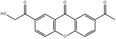 2-hydroxyacetyl-7-acetylxanthone Structural