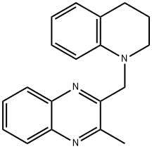 QUINOXALINE, 2-[(3,4-DIHYDRO-1(2H)-QUINOLINYL)METHYL]-3-METHYL- Structural