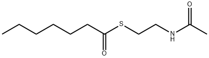 Heptanethioic acid S-(2-acetylamino-ethyl) ester Structural