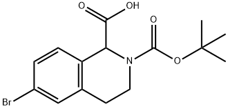 6-BroMo-3,4-dihydro-1H-isoquinoline-1,2-dicarboxylic acid 2-tert-butyl ester Structural