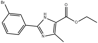 ethyl 2-(3-bromophenyl)-5-methyl-1H-imidazole-4-carboxylate Structural