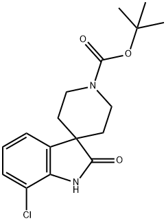 tert-butyl 7-Chloro-2-oxospiro[indoline-3,4'-piperidine]-1'-carboxylate Structural