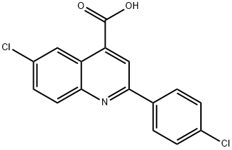 6-CHLORO-2-(4-CHLOROPHENYL)-4-QUINOLINE CARBOXYLIC ACID Structural