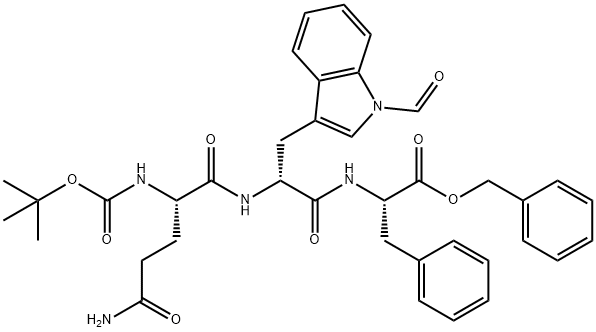 N(alpha)-(N(alpha)-(N(alpha)-(tert-butyloxycarbonyl)glutaminyl)-N(1)-formyl-tryptophyl)phenylalanine benzyl ester