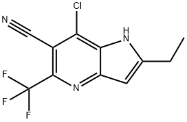 7-Chloro-2-ethyl-5-(trifluoromethyl)-1H-pyrrolo[3,2-b]pyridine-6-carbonitrile