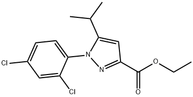 1-(2,4-DICHLORO-PHENYL)-5-ISOPROPYL-1H-PYRAZOLE-3-CARBOXYLIC ACID ETHYL ESTER Structural