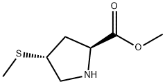 L-Proline, 4-(methylthio)-, methyl ester, trans- (9CI) Structural