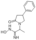 1-Pyrrolidineethanimidamide, N-hydroxy-alpha-methyl-2-oxo-4-phenyl- Structural