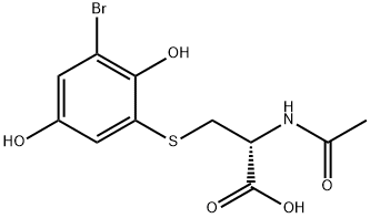 2-bromo-6-(N-acetylcystein-S-yl)hydroquinone Structural