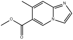IMidazo[1,2-a]pyridine-6-carboxylic acid, 7-Methyl-, Methyl ester Structural