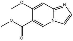 IMidazo[1,2-a]pyridine-6-carboxylic acid, 7-Methoxy-, Methyl ester Structural