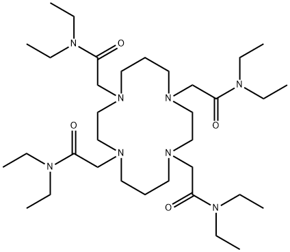 1,4,8,11-Tetrakis(diethylaminocarbonylmethyl)-1,4,8,11-tetraazacyclotetradecane Structural