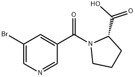 1-(5-BROMO-PYRIDINE-3-CARBONYL)-PYRROLIDINE-2-CARBOXYLIC ACID Structural