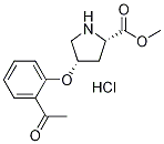 Methyl (2S,4S)-4-(2-acetylphenoxy)-2-pyrrolidinecarboxylate hydrochloride Structural